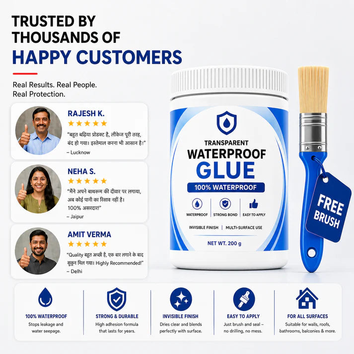 Transparent Waterproof Glue + Free Brush! 🔥 (Buy 1 Get 1 FREE) 🔥